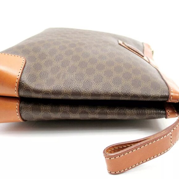 CELINE clutch bag macadam PVC ?~ leather Authentic used T17253 - Picture 4 of 7